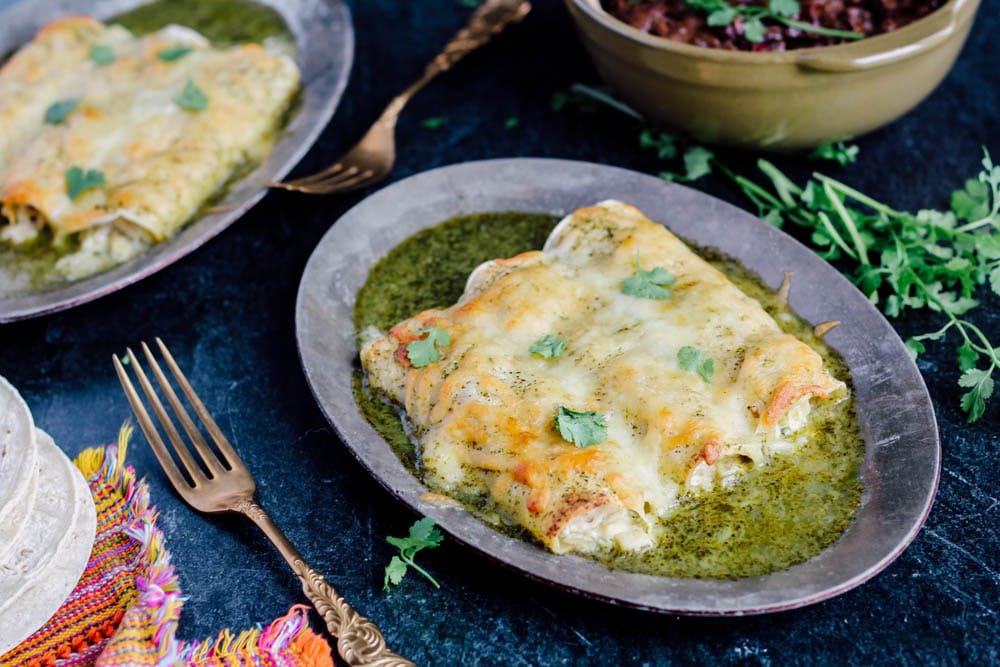 green chicken enchiladas