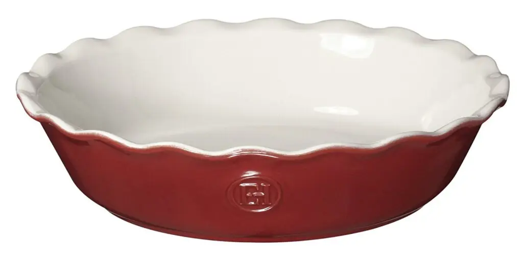 red Emile Henry pie plate