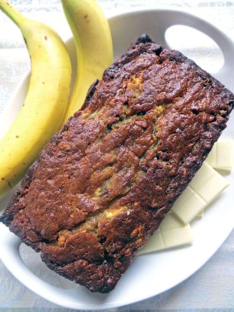 Banana Bread With Caramelized White Chocolate Cooking And Cussing