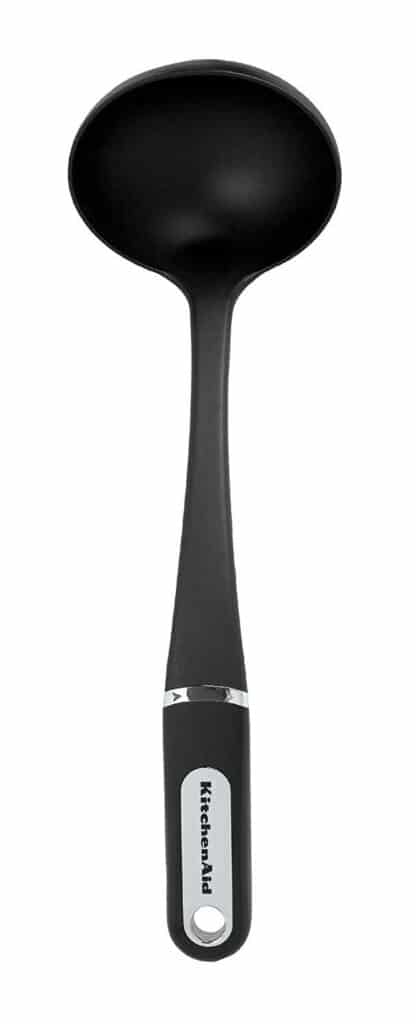 black Kitchenaid soup ladle