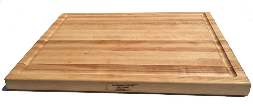 wooden beveled cutting board