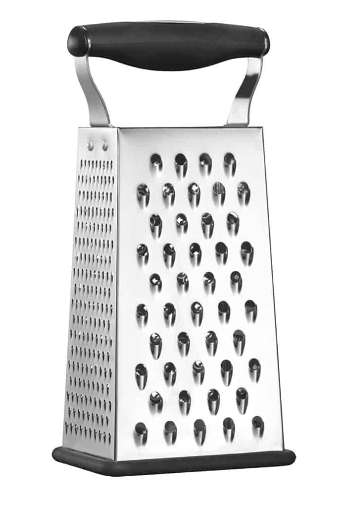 box grater with black handle