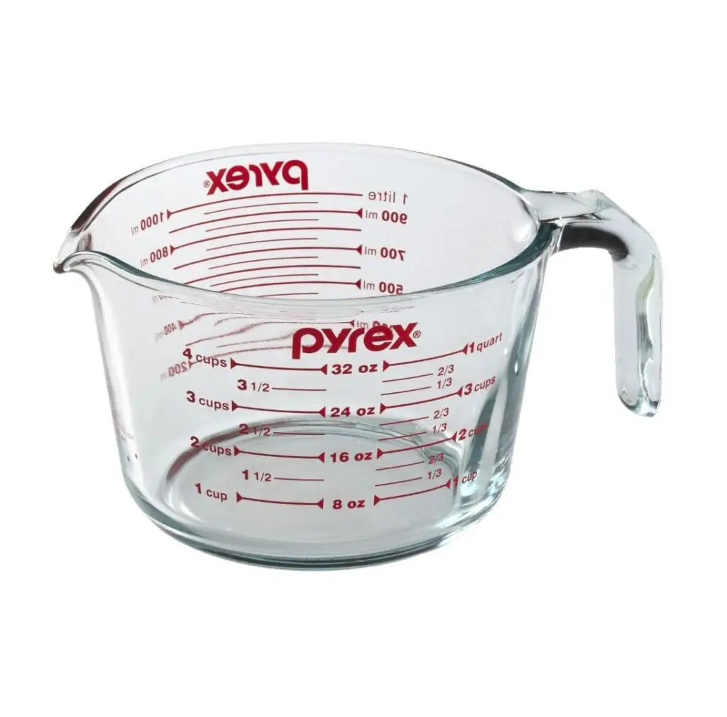 glass Pyrex measuring cup
