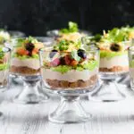individual sever layer dips in small trifle dishes