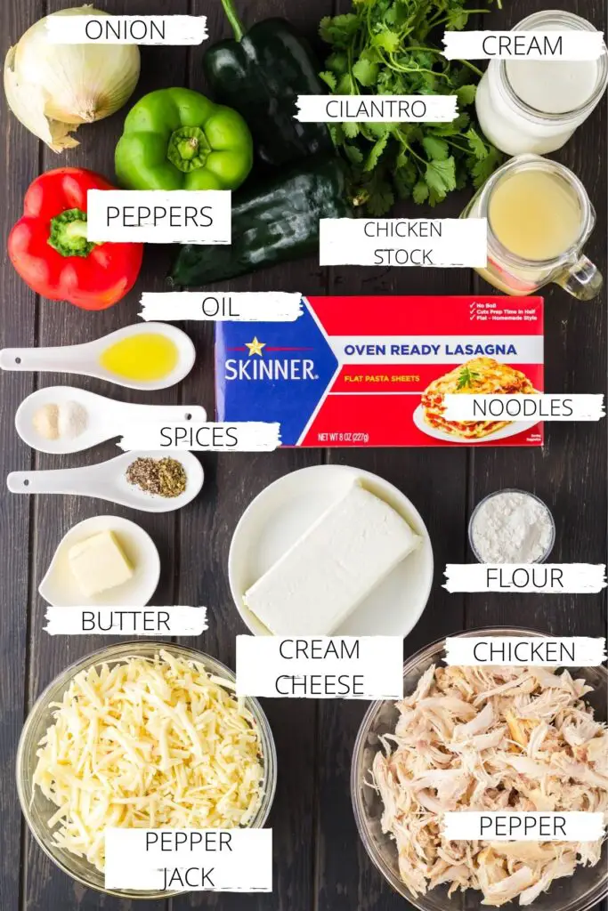 ingredients for mexican chicken lasagna