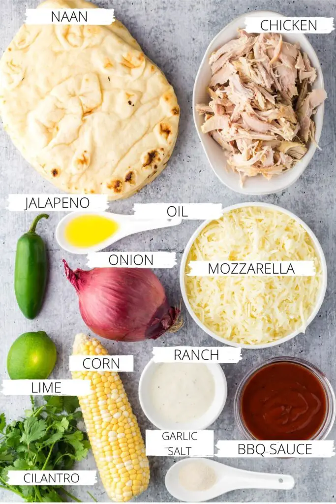 BBQ Chicken Flatbread ingredients